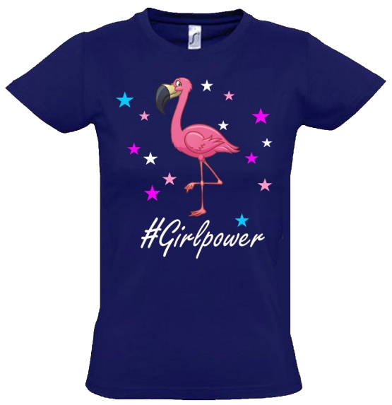 FLAMINGO GIRLPOWER - Kids Gr.116 128 140 152 cm Einschulung, erster Schultag, 1. Klasse, Kindergartenabschieds Shirt