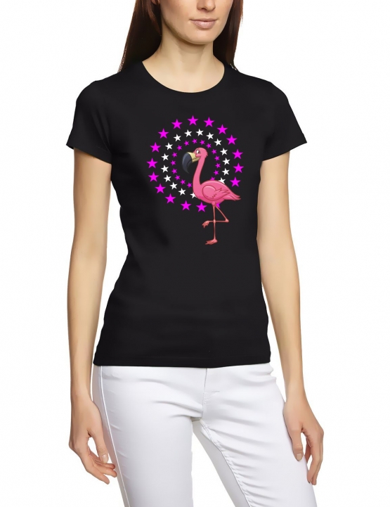 FLAMINGO STARS ! Unicorn Damen T-Shirt Gr.S M L XL XXL schenken Birthday Party Feiern