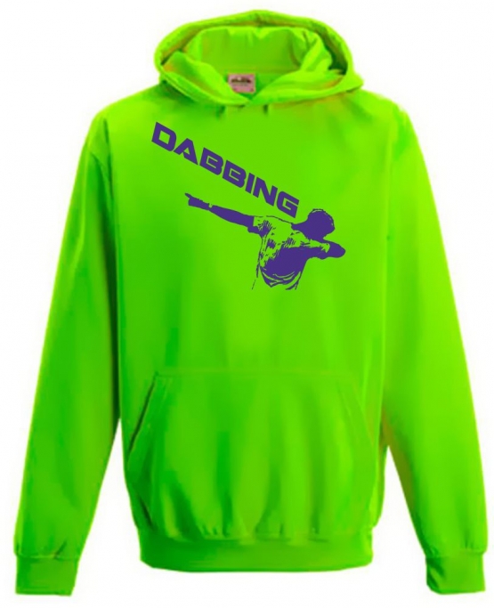 DABBING ! NEON KINDER SPORT HOODIES  Sweatshirt mit Kapuze- Neongelb, Neongrün, Neonpink, Neonorange Kinder Funktionsshirts DABBIN