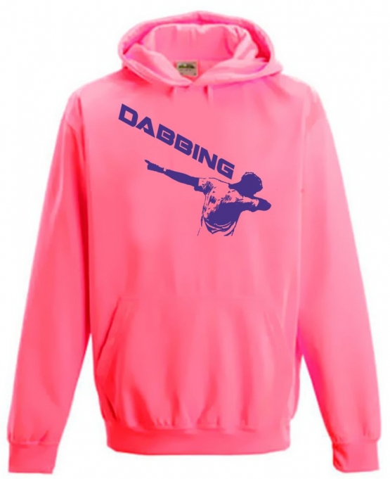 DABBING ! NEON KINDER SPORT HOODIES  Sweatshirt mit Kapuze- Neongelb, Neongrün, Neonpink, Neonorange Kinder Funktionsshirts DABBIN