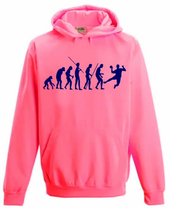 HANDBALL EVOLUTION ! NEON KINDER SPORT HOODIES  Sweatshirt mit Kapuze- Neongelb, Neongrün, Neonpink, Neonorange Kinder Funktionsshirts Trikot für alle Sportarten 3 bis 14 Jahre