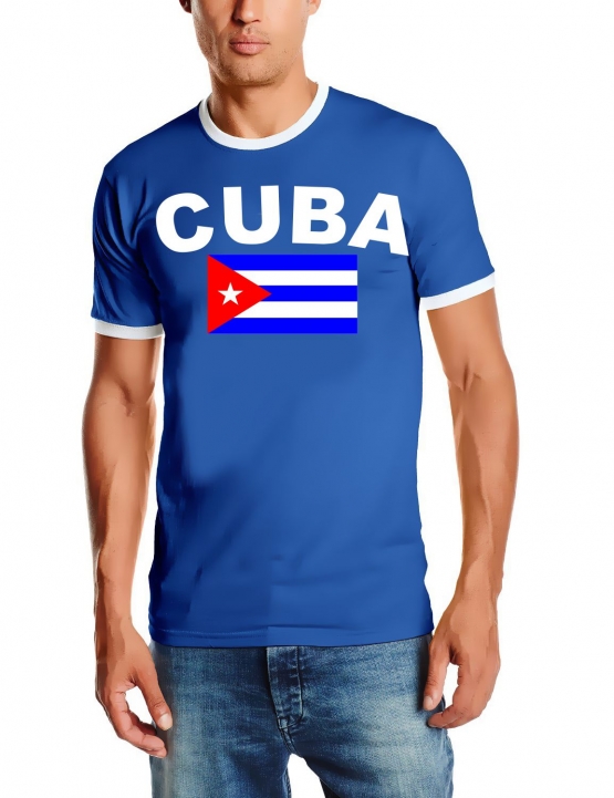 CUBA FLAGGE - Kuba Libre T-shirt Ringer S M L XL XXL Havana