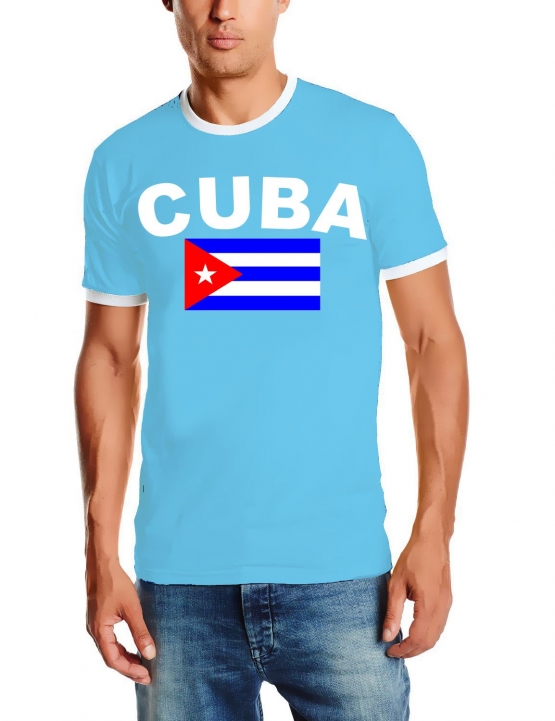 CUBA FLAGGE - Kuba Libre T-shirt Ringer S M L XL XXL Havana