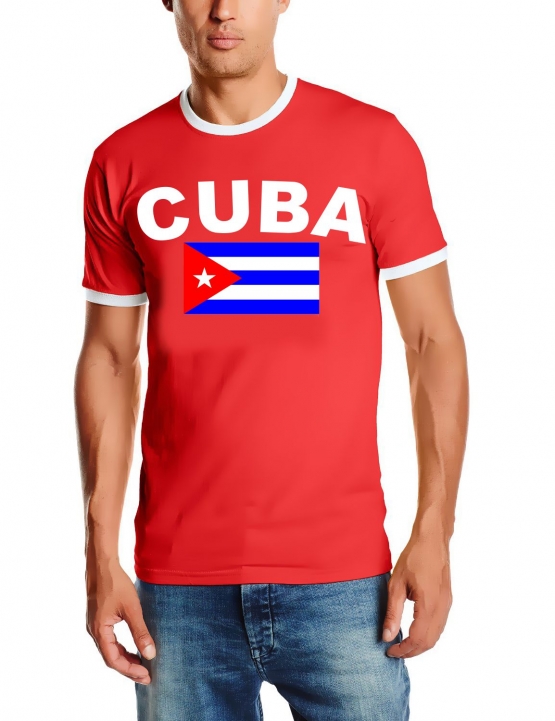 CUBA FLAGGE - Kuba Libre T-shirt Ringer S M L XL XXL Havana