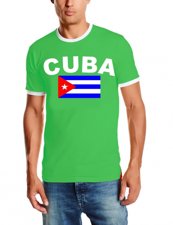 CUBA FLAGGE - Kuba Libre T-shirt Ringer S M L XL XXL Havana