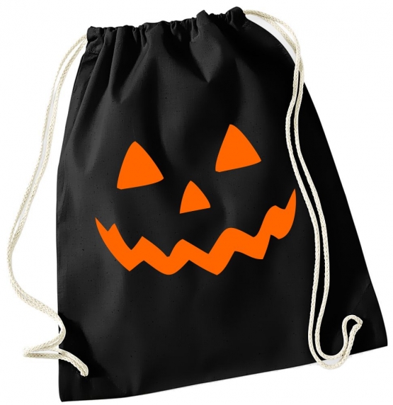 HALLOWEEN Rucksack Turnbeutel mit Kürbis zun Sammeln von Süssigkeiten ! Gymbag Rucksack Turnbeutel Tasche Helloween Kostüm Verkelidung, Schule Sport