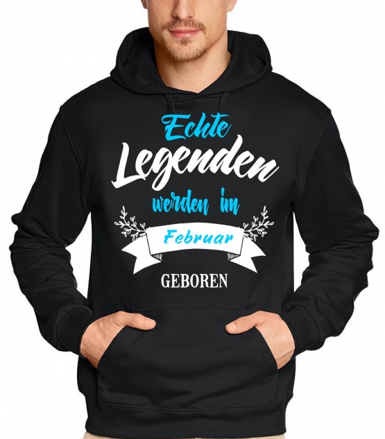 Echte Legenden werden im Januar geboren ! Geburtstag Hoodie Sweatshirt mit Kapuze Gr.S M L XL XXL 3XL 4XL 5XL schenken Birthday Party Feiern