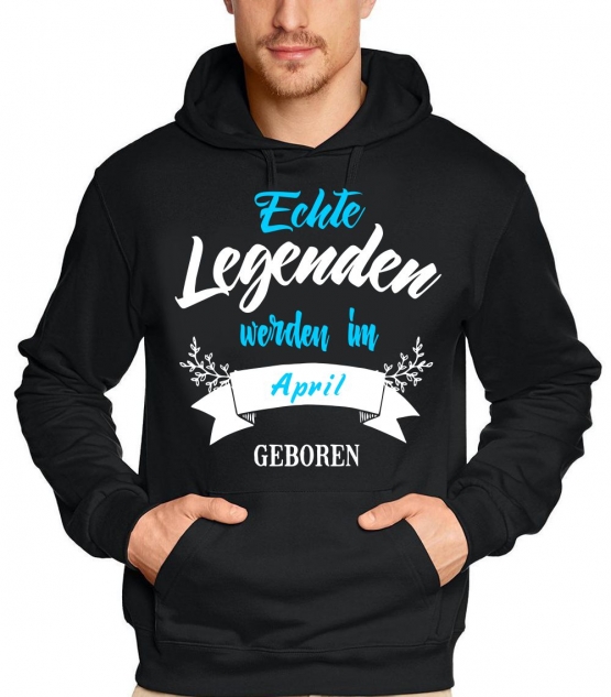 Echte Legenden werden im Januar geboren ! Geburtstag Hoodie Sweatshirt mit Kapuze Gr.S M L XL XXL 3XL 4XL 5XL schenken Birthday Party Feiern