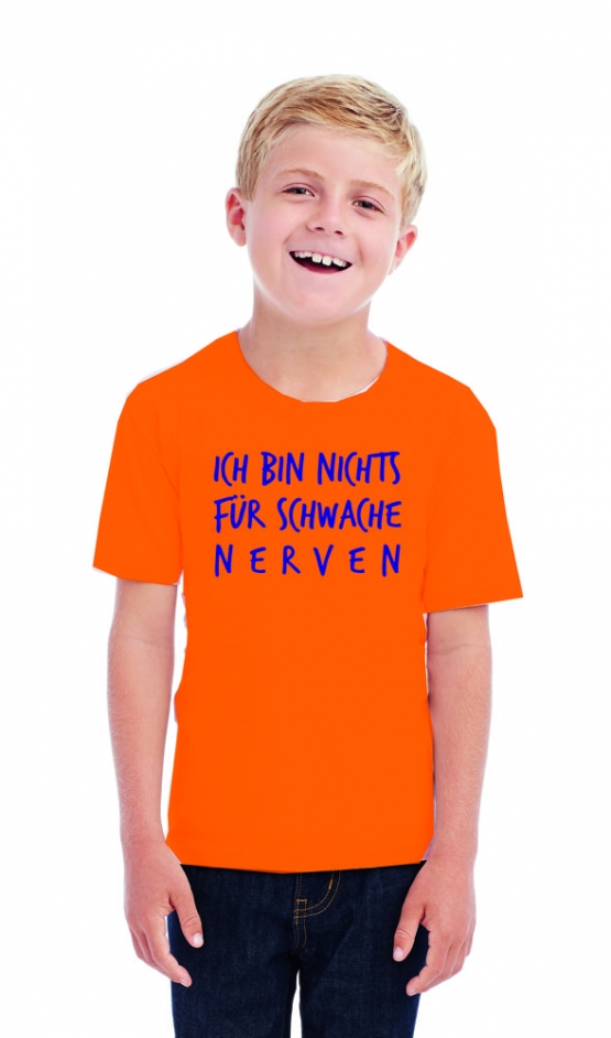 Ich bin nichts für schwache Nerven ! Kinder T-Shirt Kids Gr.128 - 164 cm Dabbin