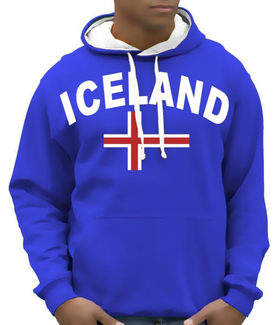 ICELAND  Kapuzensweater ISLAND blau, schwarz, weiss S M L XL XXL 3XL