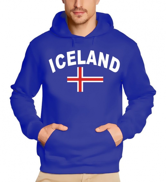 ICELAND  Kapuzensweater ISLAND blau, schwarz, weiss S M L XL XXL 3XL