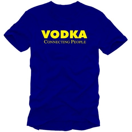 VODKA connecting people tshirt royalblau S M L XL XXL