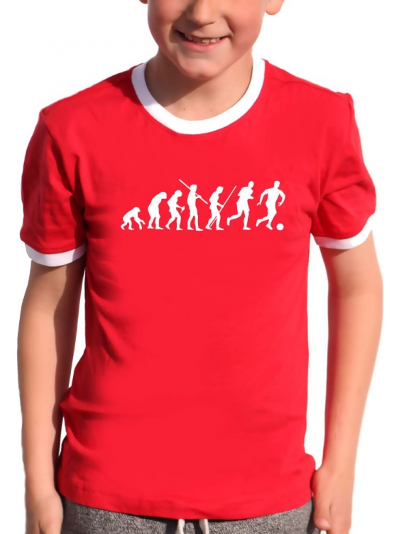 Fußball Evolution Kinder T-Shirt Trikot blau grün rot schwarz weiss Gr.128 140 152 164 176 cm