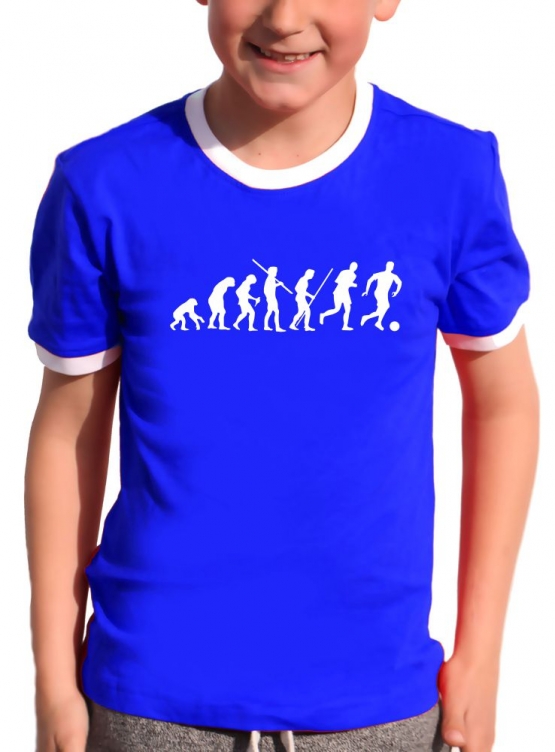 Fußball Evolution Kinder T-Shirt Trikot blau grün rot schwarz weiss Gr.128 140 152 164 176 cm