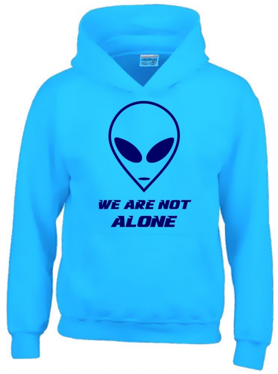 We are not alone ! Alien Kinder Sweatshirt mit Kapuze HOODIE Kids Gr.128 - 164 cm