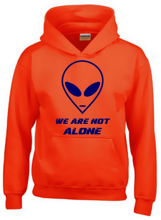 We are not alone ! Alien Kinder Sweatshirt mit Kapuze HOODIE Kids Gr.128 - 164 cm