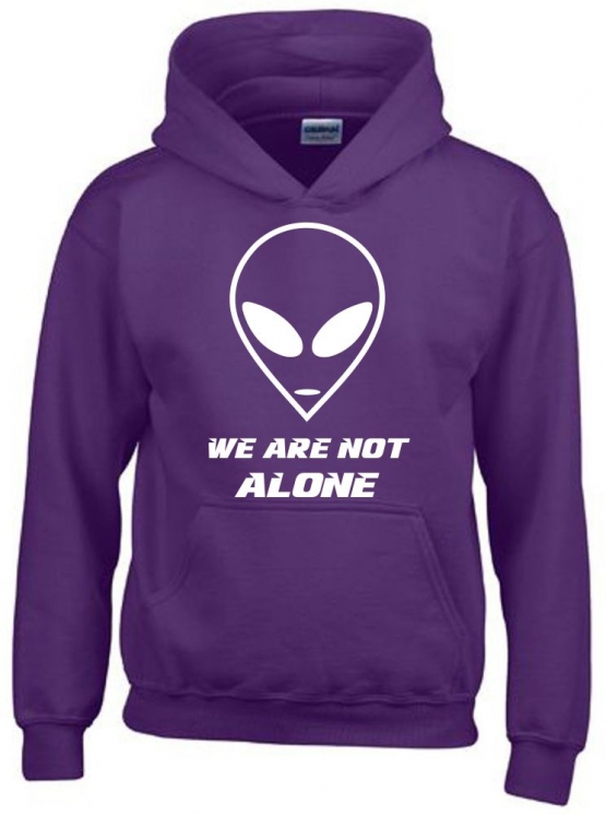 We are not alone ! Alien Kinder Sweatshirt mit Kapuze HOODIE Kids Gr.128 - 164 cm