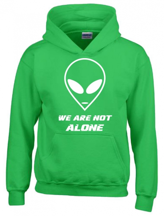 We are not alone ! Alien Kinder Sweatshirt mit Kapuze HOODIE Kids Gr.128 - 164 cm