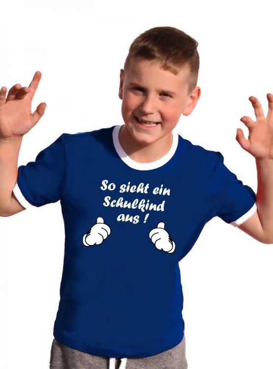 So sieht ein Schulkind aus !! Kids Gr.104 - 140 cm Einschulung, erster Schultag, 1. Klasse, Kindergartenabschied T-Shirt