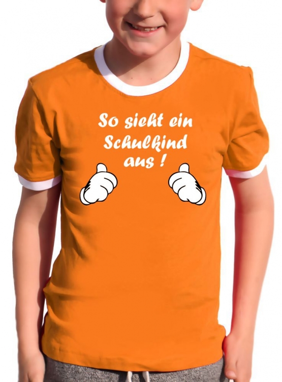 So sieht ein Schulkind aus !! Kids Gr.104 - 140 cm Einschulung, erster Schultag, 1. Klasse, Kindergartenabschied T-Shirt