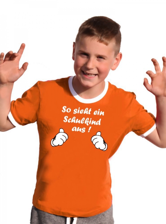 So sieht ein Schulkind aus !! Kids Gr.104 - 140 cm Einschulung, erster Schultag, 1. Klasse, Kindergartenabschied T-Shirt