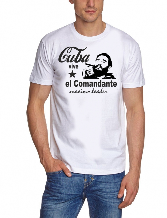 FIDEL CASTRO CUBA t-shirt MAXIMO LEADER VIVE KUBA