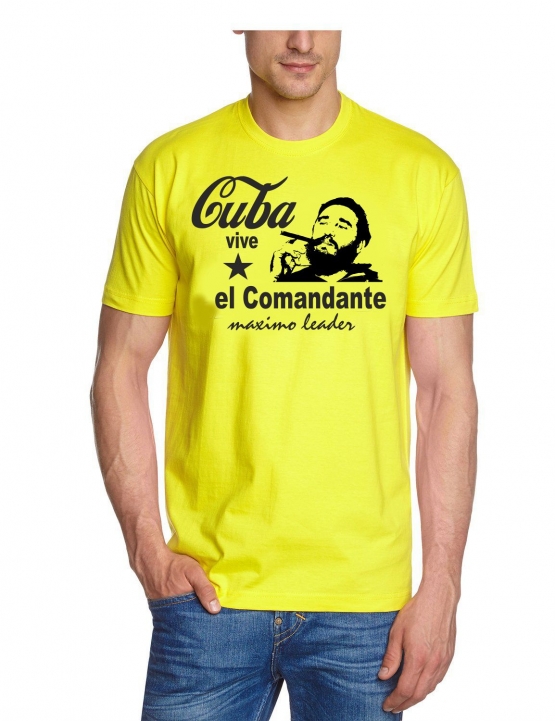 FIDEL CASTRO CUBA t-shirt MAXIMO LEADER VIVE KUBA