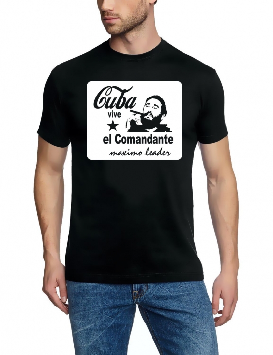 FIDEL CASTRO CUBA t-shirt MAXIMO LEADER VIVE KUBA