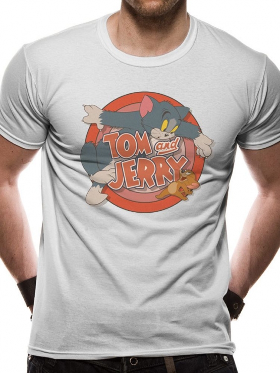 TOM & JERRY square Looney Tunes Tweety Duffy Duck ORIGINAL weiss  Grössen S M L XL 2XL