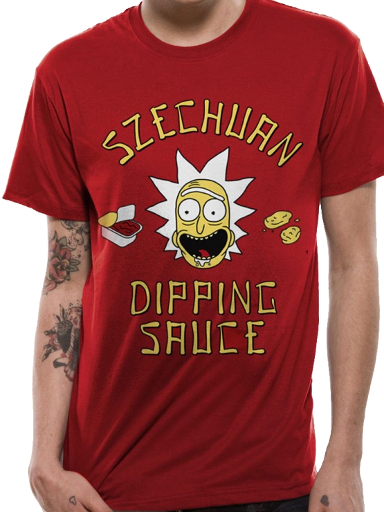 RICK and MORTY Szechuan Dipping Sauce ORIGINAL  Grössen S M L XL 2XL