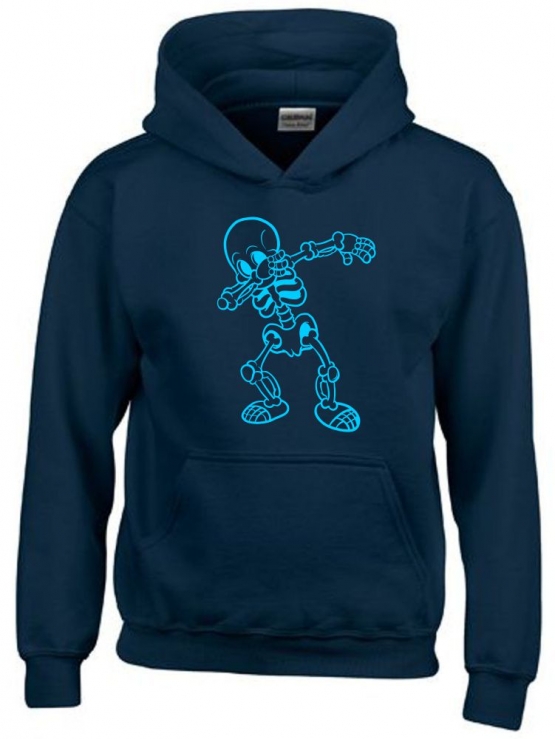 Dabbing Skelett Hoodie Sweatshirt mit Kapuze Gr. 116 128 140 152 164 cm