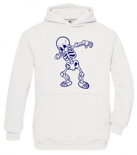 Dabbing Skelett Hoodie Sweatshirt mit Kapuze Gr. 116 128 140 152 164 cm