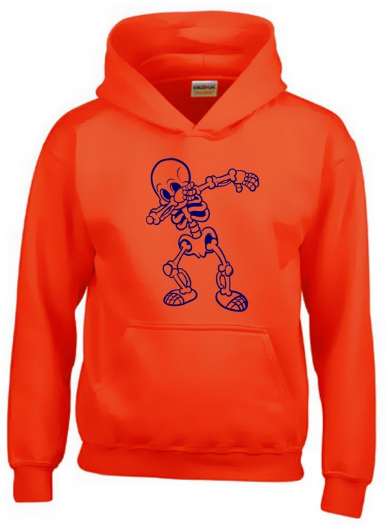 Dabbing Skelett Hoodie Sweatshirt mit Kapuze Gr. 116 128 140 152 164 cm