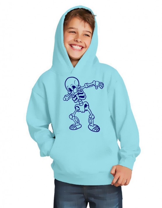 Dabbing Skelett Hoodie Sweatshirt mit Kapuze Gr. 116 128 140 152 164 cm