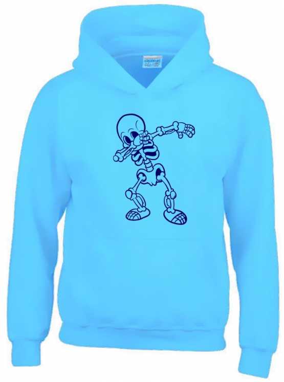 Dabbing Skelett Hoodie Sweatshirt mit Kapuze Gr. 116 128 140 152 164 cm