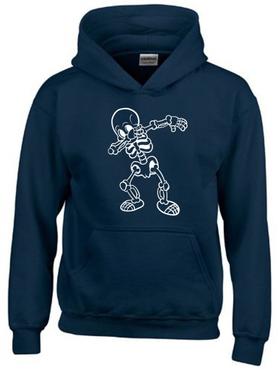 Dabbing Skelett Hoodie Sweatshirt mit Kapuze Gr. 116 128 140 152 164 cm