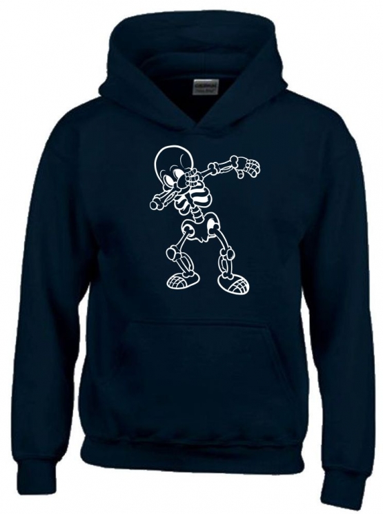 Dabbing Skelett Hoodie Sweatshirt mit Kapuze Gr. 116 128 140 152 164 cm