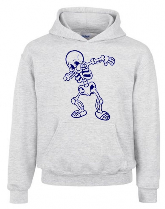 Dabbing Skelett Hoodie Sweatshirt mit Kapuze Gr. 116 128 140 152 164 cm