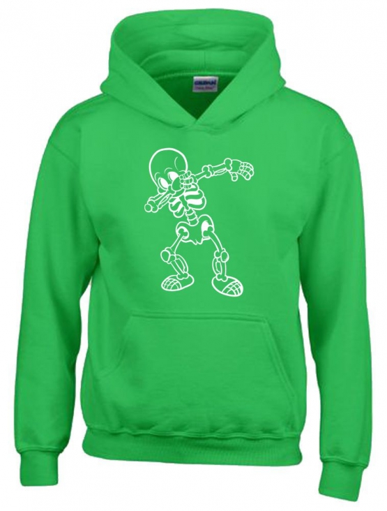 Dabbing Skelett Hoodie Sweatshirt mit Kapuze Gr. 116 128 140 152 164 cm