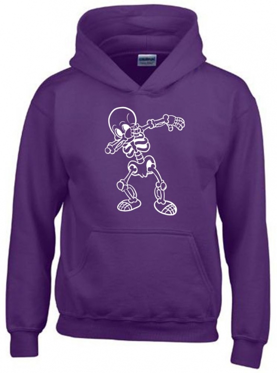 Dabbing Skelett Hoodie Sweatshirt mit Kapuze Gr. 116 128 140 152 164 cm