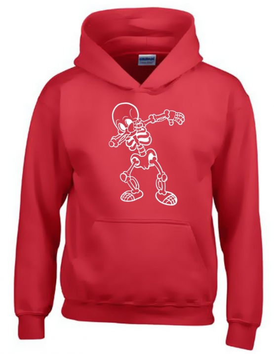 Dabbing Skelett Hoodie Sweatshirt mit Kapuze Gr. 116 128 140 152 164 cm