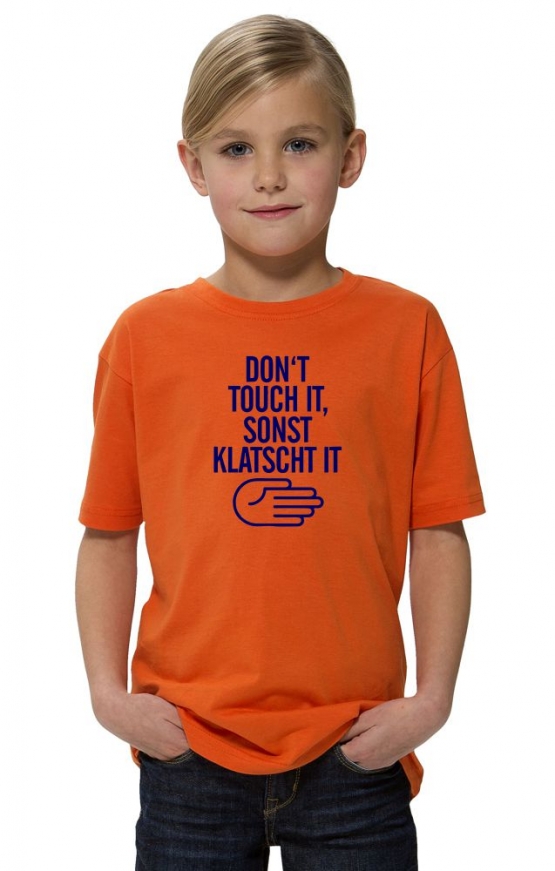 DONT TOUCH IT - SONST KLATSCH IT Hoodie Sweatshirt mit Kapuze Gr. 116 128 140 152 164 cm