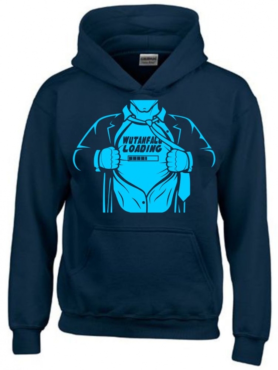 WUTANFALL LOADING ! Hoodie Sweatshirt mit Kapuze Superhelden Gr. 116 128 140 152 164 cm