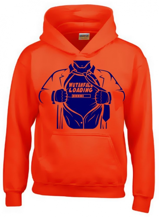 WUTANFALL LOADING ! Hoodie Sweatshirt mit Kapuze Superhelden Gr. 116 128 140 152 164 cm