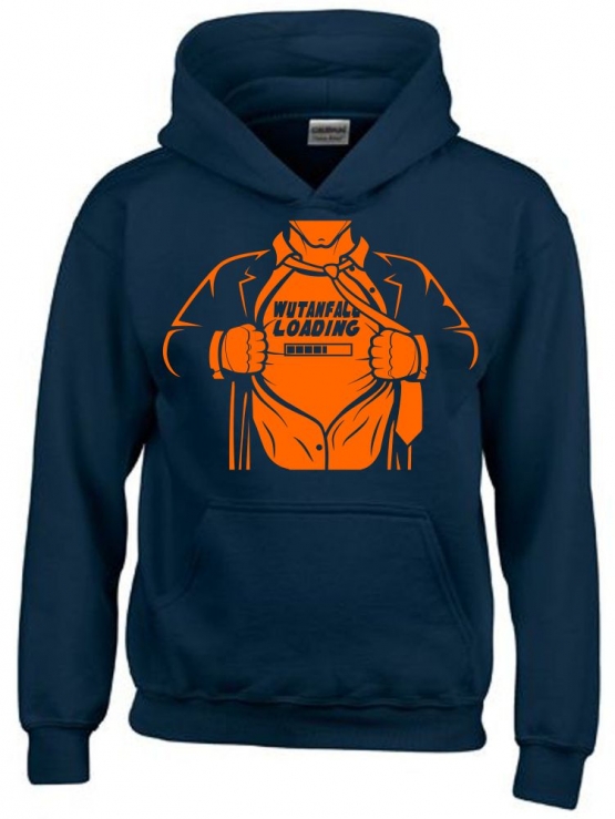 WUTANFALL LOADING ! Hoodie Sweatshirt mit Kapuze Superhelden Gr. 116 128 140 152 164 cm