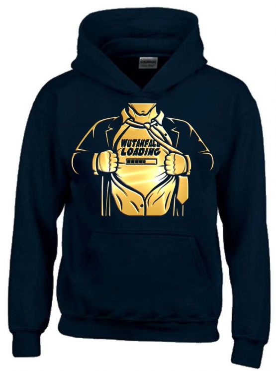 WUTANFALL LOADING ! Hoodie Sweatshirt mit Kapuze Superhelden Gr. 116 128 140 152 164 cm