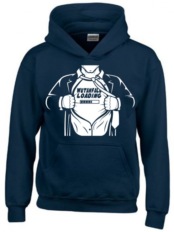 WUTANFALL LOADING ! Hoodie Sweatshirt mit Kapuze Superhelden Gr. 116 128 140 152 164 cm