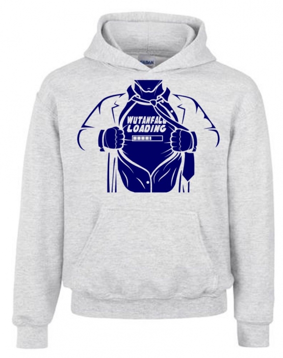 WUTANFALL LOADING ! Hoodie Sweatshirt mit Kapuze Superhelden Gr. 116 128 140 152 164 cm