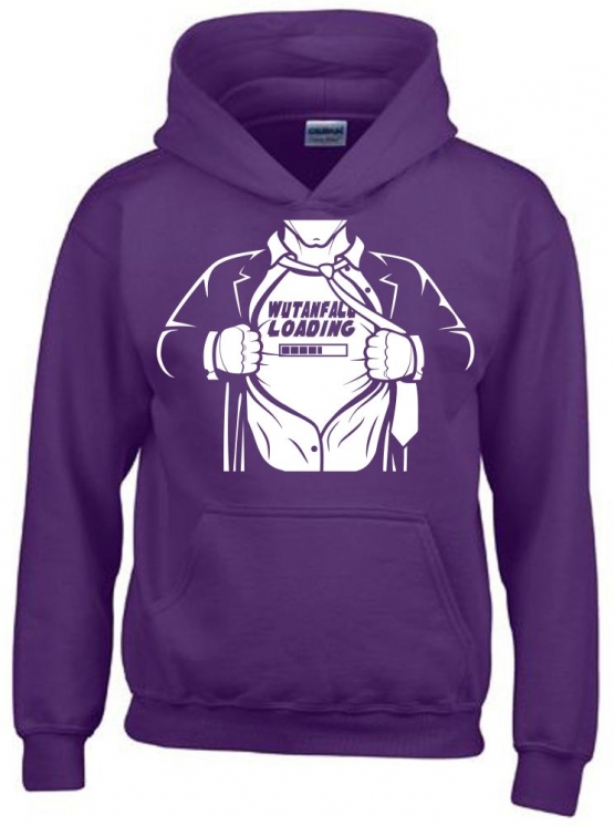 WUTANFALL LOADING ! Hoodie Sweatshirt mit Kapuze Superhelden Gr. 116 128 140 152 164 cm