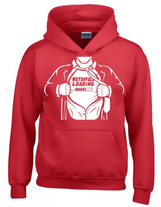 WUTANFALL LOADING ! Hoodie Sweatshirt mit Kapuze Superhelden Gr. 116 128 140 152 164 cm